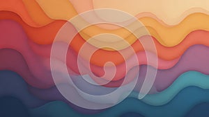 Abstract Colorful Wavy Layers Gradient Background Texture