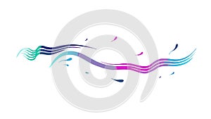 Abstract Colorful Wavy Lines Background Vector, vector design Generative AI