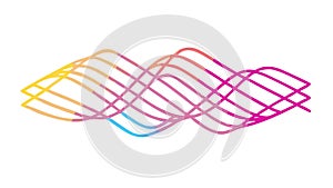 Abstract Colorful Wavy Lines Fluid Dynamic Pattern, vector design Generative AI