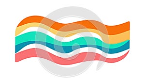 Abstract Colorful Wavy Lines Gradient Art Vector, vector design Generative AI