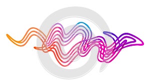Abstract Colorful Wavy Lines Illustration, Dynamic Pattern, Fluid Design Element, vector design Generative AI