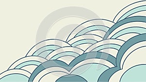 Abstract colorful wavy lines pattern, vector design Generative AI
