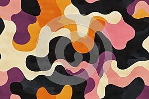 Abstract Colorful Wavy Pattern with Textured Surface