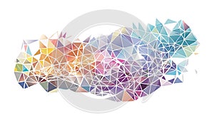 Abstract Colorful Wireframe Mesh Explosion, vector design Generative AI