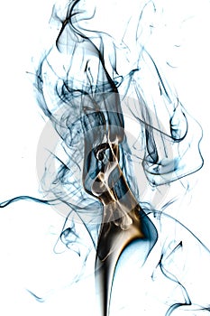 Abstract Colorfull smoke on white background Artistic