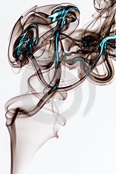 Abstract Colorfull smoke on white background Artistic