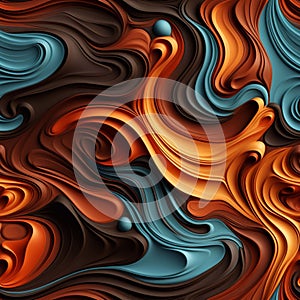 Abstract coloring background of the gradient with visual wave,twirl and lighting effects. Generative AI