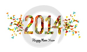 Abstract colors 2014 Happy New Year background