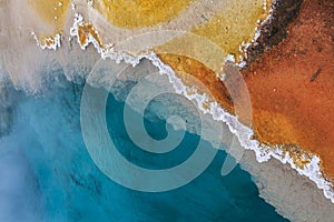 Abstract colors of hot spring in Yellowstone National Park