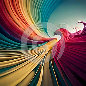 Abstract colors illustration - ai generated image
