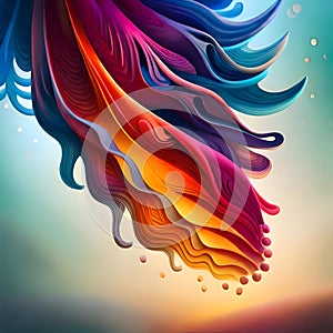 Abstract colors illustration - ai generated image