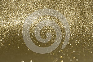 Sparkly glitter, golden background bokeh effect photo