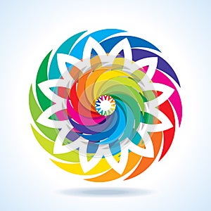 Abstract colourful fashion background in circle