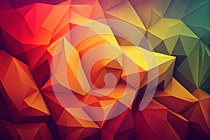 Abstract colourful polygonal background. Triangular origami style with gradient.