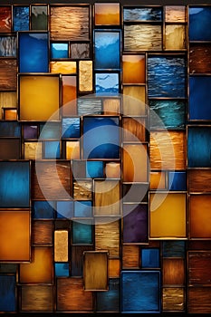 Abstract colourful rectangular glossy texturedfloor tiles