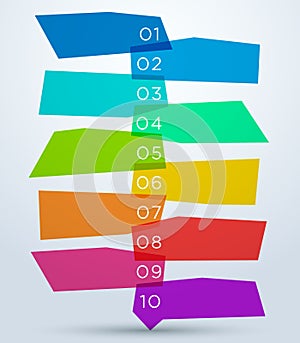 Abstract Colourful Shapes With Numbers 1 to 10