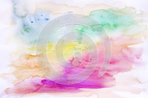 Abstract colourful watercolor background photo