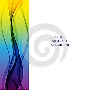 Abstract colourful wave on white background. Vector illustration for modern business design. Futuristic