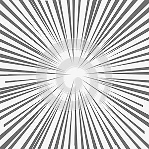 Abstract comic book flash explosion, radial lines background. Vector illustration for superhero des