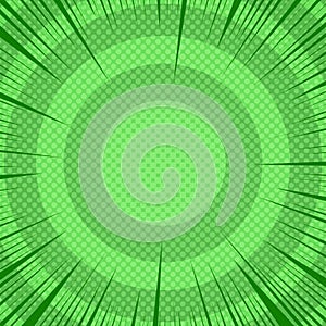 Abstract comic dynamic green template