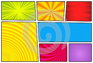 Abstract comic frames composition