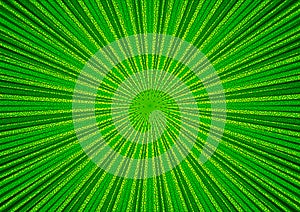 Abstract comic green background for style pop art design. Retro burst template backdrop. Light rays effect.