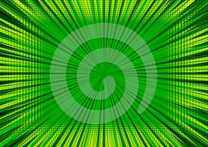 Abstract comic green background for style pop art design. Retro burst template backdrop. Light rays effect.