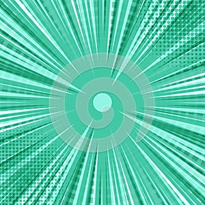 Abstract comic green burst background