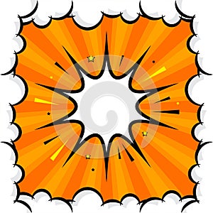 Abstract Comic Style Background With Empty Starburst