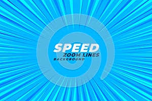 Abstract comic zoom speed lines background