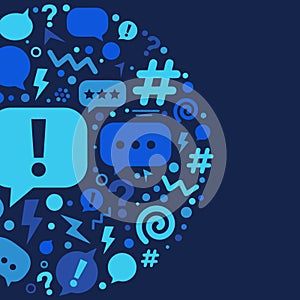 Abstract communication symbols and icons