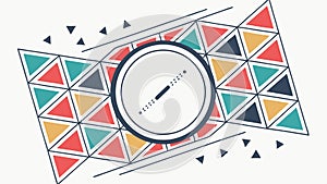 Abstract Compass in Geometric Background. Directional Vector. vector design Generative AI