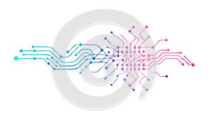 Abstract Complex Data Flow Circuitry, vector design Generative AI