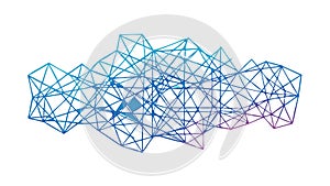 Abstract Complex Multi-Color Network Structure, vector design Generative AI