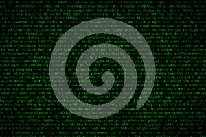 Abstract complicated crypto symbols on black, data encryption binary code concept
