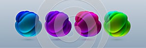 Abstract composition with 3d spherical bubbles