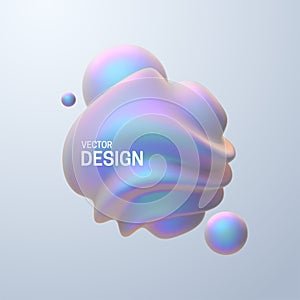 Abstract composition with 3d spherical shapes