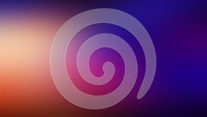 Abstract composition, blurred background. Orange, pink, blue and light spots dark background