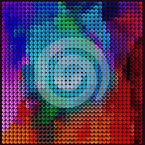 Abstract composition of circles of different colors.Colorful mosaic background.geometri c shapes on a dark background.Bokeh effect