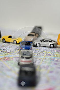 Abstract composition of city traffic.