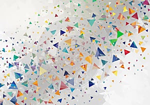 An abstract composition featuring an array of multicolored