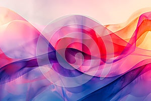 An abstract composition featuring dynamic swirls of red and blue hues