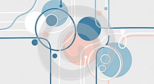 Abstract composition featuring intersecting lines and