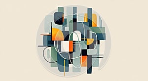 Abstract composition featuring a mix of