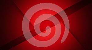 Abstract composition featuring overlapping diagonal lines in a gradient of red