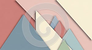 Abstract composition featuring overlapping geometric shapes,