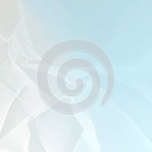 Abstract white and light blue shape banquise