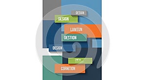 Abstract composition featuring overlapping rectangular