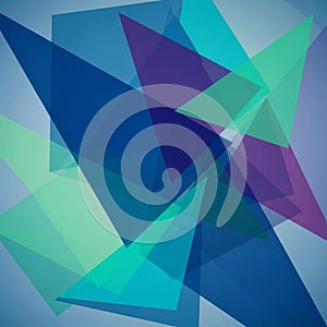 Abstract composition featuring overlapping translucent