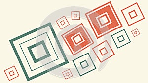 Abstract Composition with Floating Square Shapes Vector, vector design Generative AI